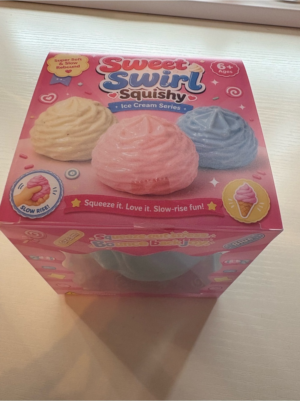 Jumbo Sweet Swirl Squishy Ice Cream squishy - in blue